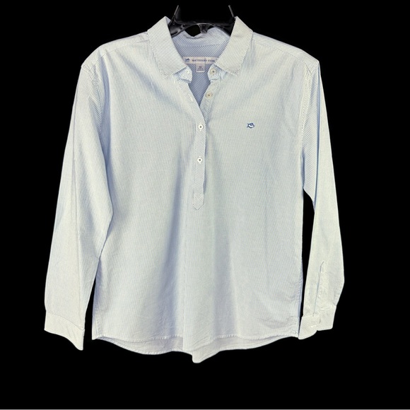 Southern Tide Tops - Southern Tide Blue and White Stripe Button Down Shirt Medium New Condition